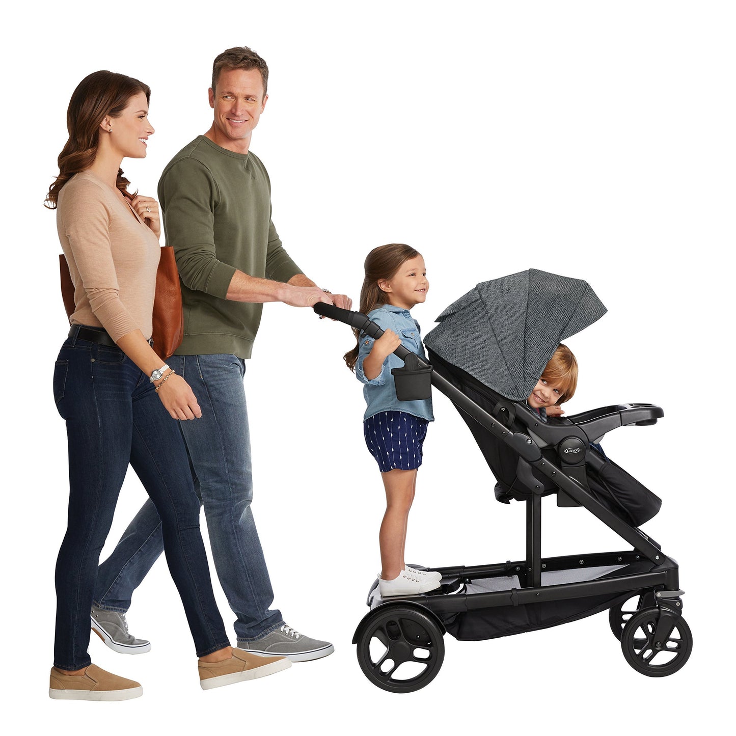 Graco Baby UNO2DUO Twin Tandem Double Stroller w/ Second Seat Ellington 2018 NEW