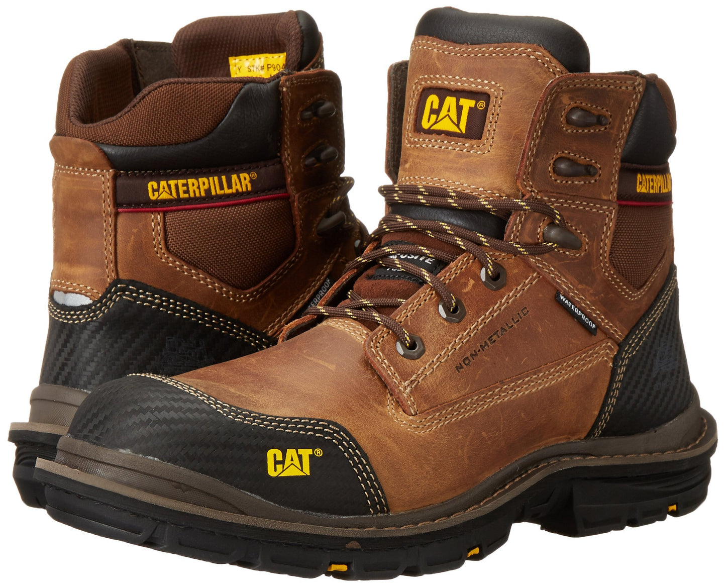 Caterpillar Men's Fabricate 6 Inch Tough Waterproof Comp Toe Work Boot, Brown, 13 M US