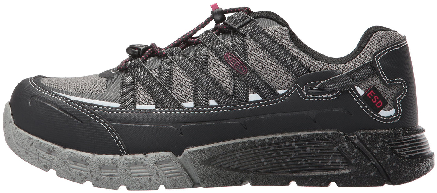 KEEN Utility Women's Asheville at ESD Industrial & Construction Shoe, Black/Gargoyle, 7 M US