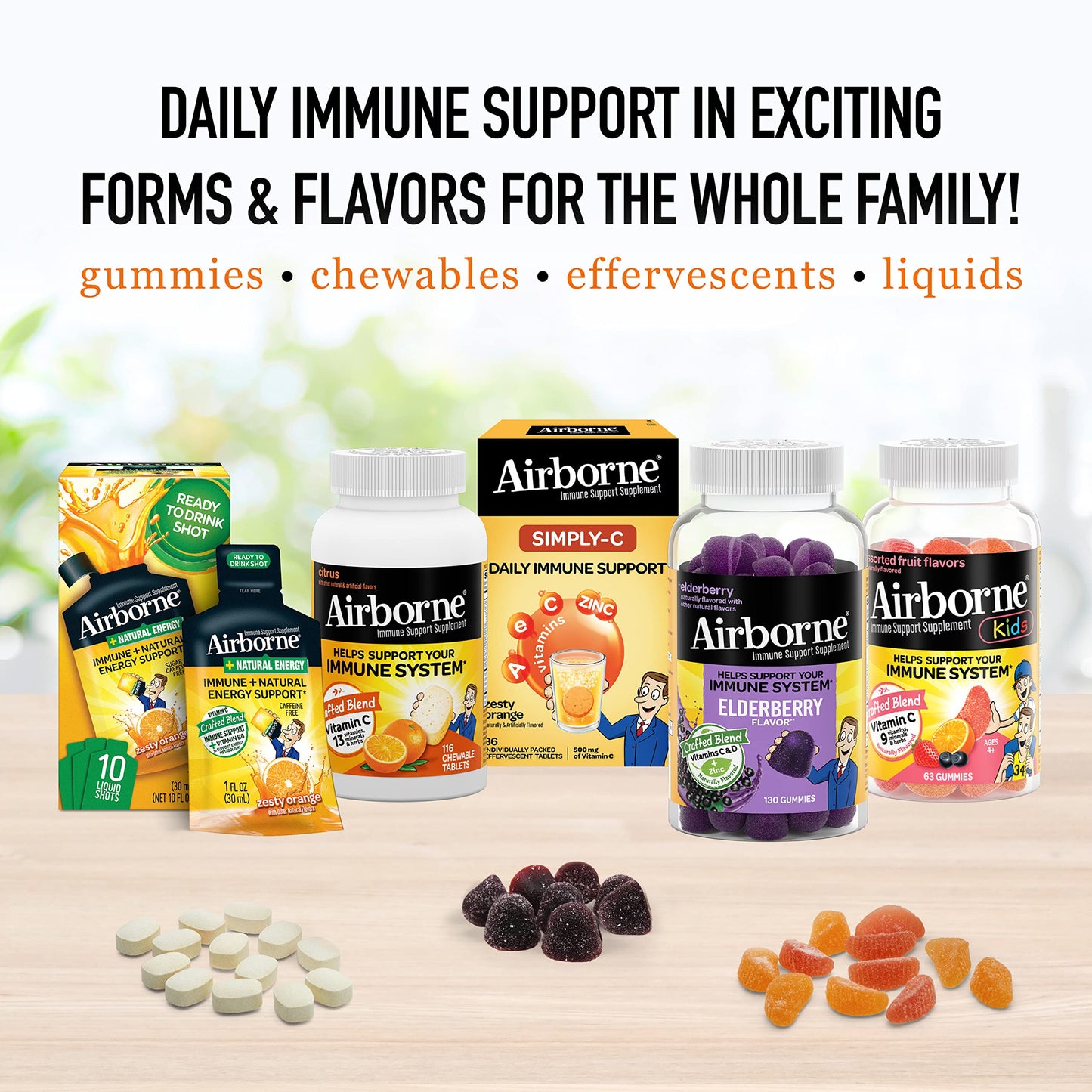 Airborne Vitamin C 1000mg - Citrus Chewable Tablets 64 ct 8/2023
