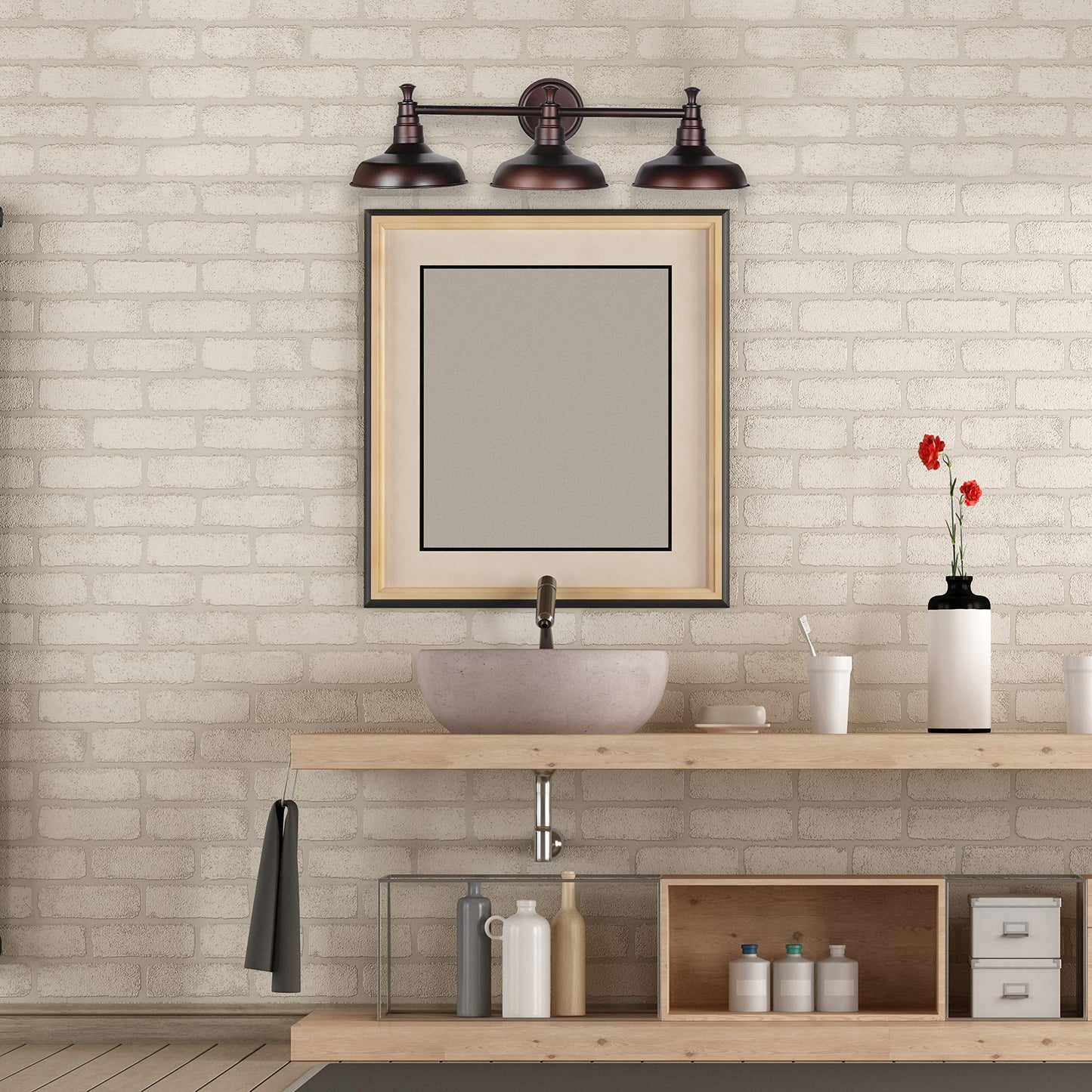 Design House 520320 Kimball 3 Vanity Light, Coffee Bronze