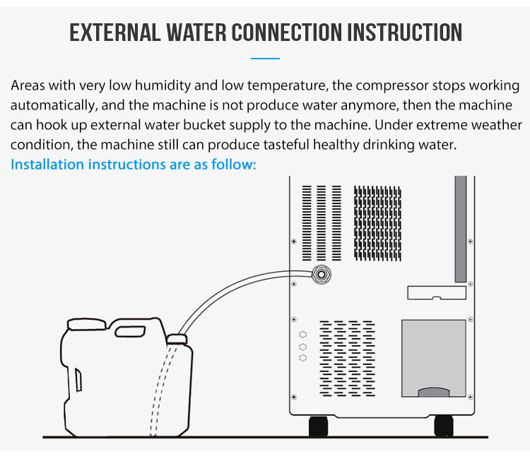 Air to water machine- atmospheric drinking HR-77L air water generator