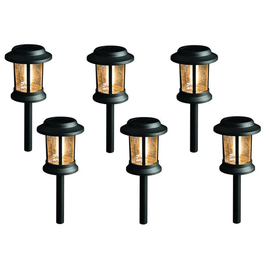 Hampton Bay Solar Black Outdoor Integrated LED 3000K 12-Lumens Vintage Bulb Se..