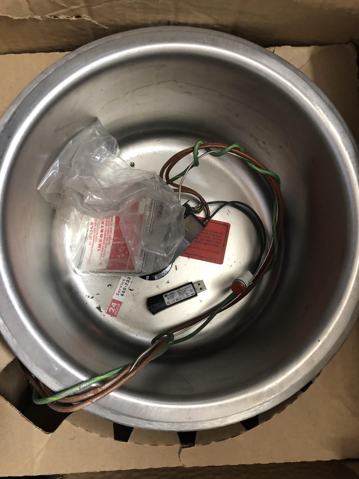 APW Wyott 11 Qt E-Z Lock Round Drop-In Soup Well w/Drain, SM-50-11D UL