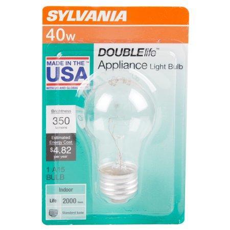 4 PACK Sylvania 40w A15 Clear Appliance Dl