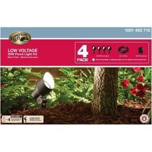 4-Pack Low Voltage 20W Flood Light Kit / 120 Power Pack