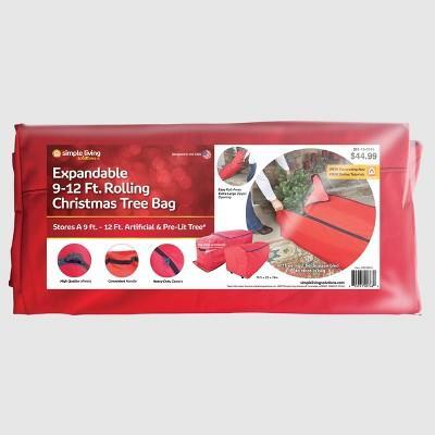 9-12' Expandable Rolling Tree Storage Bag Red - Simple Living Innovations