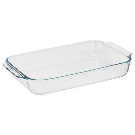 LOT OF 2 Basics 3-quart Oblong Baking Dish – Clear