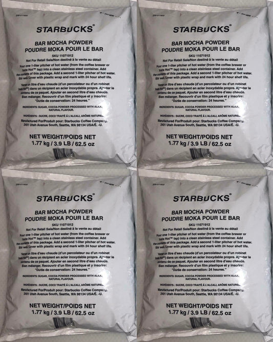 4 PACK Starbucks Bar Mocha Powder 3.9 Lb Best By MAY 2020 FREE FAST SHIPPING