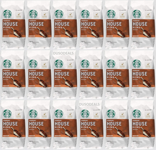 18 PACK Starbucks House Blend Medium Ground Coffee 12 Oz Beast Before Jan 2020