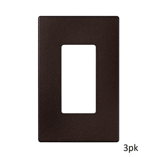 3 pk EATON PJS26RB-SP-L Designer 2-Gang Screwless Wallplate, Oil Rubbed Bronze