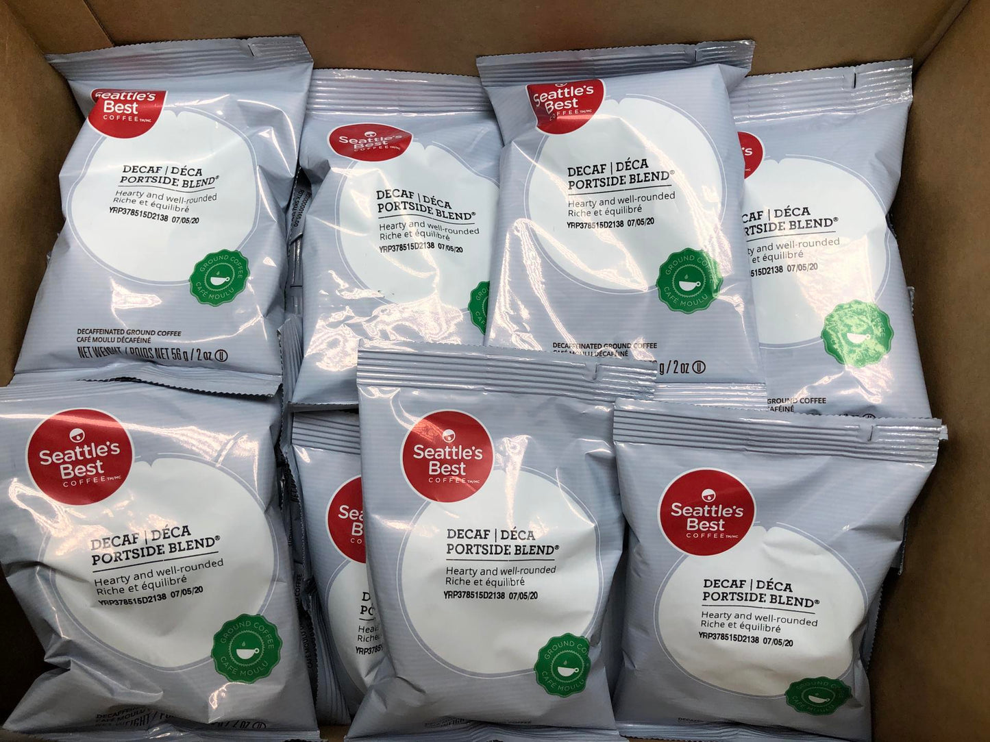 42 COUNT Seattle's Best Portside Blend Decaf Ground Coffee Level 3 July 2020