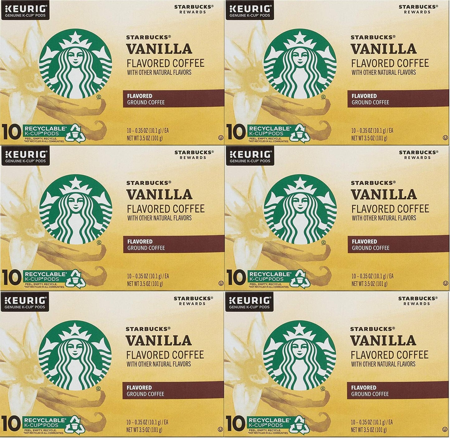 60 COUNT Starbucks Vanilla K-Cups Coffee for Keurig Best Before February 2020