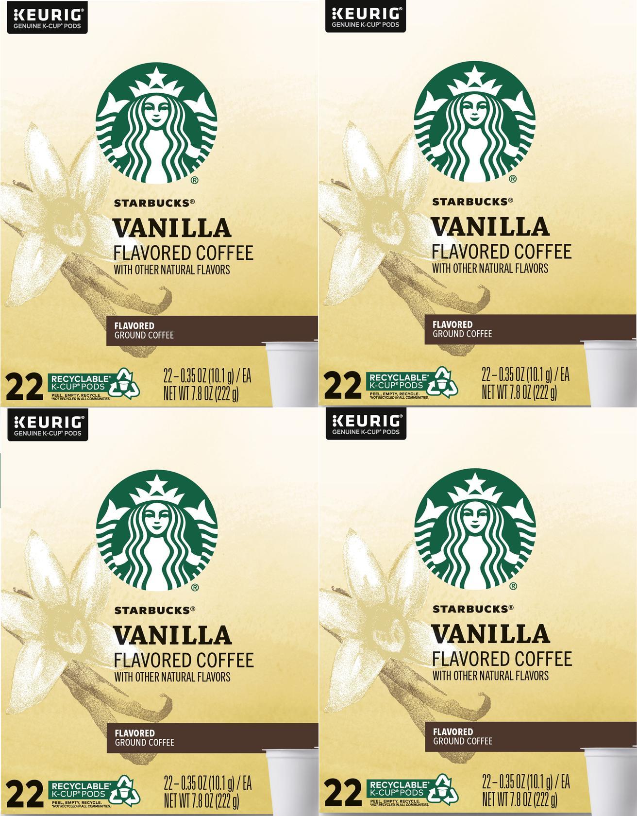 88 COUNT Starbucks Vanilla K-Cups Coffee for Keurig Best Before June 2020