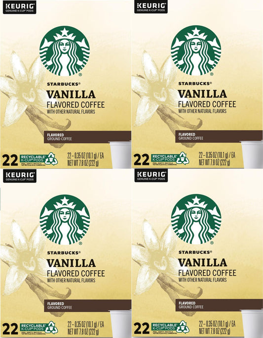 88 COUNT Starbucks Vanilla K-Cups Coffee for Keurig Best Before June 2020