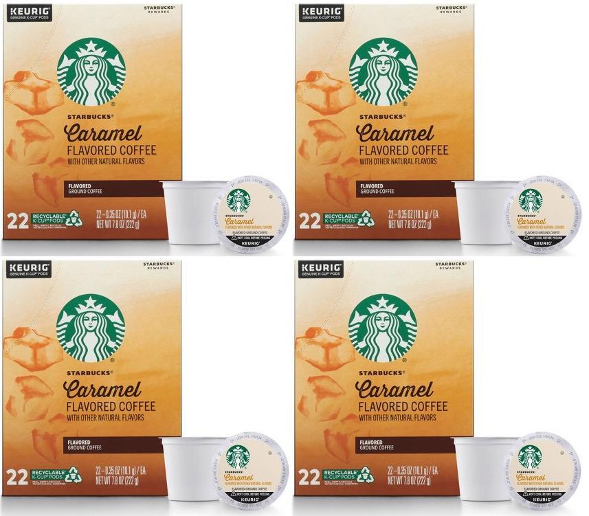 88 COUNT Starbucks Caramel Flavored Medium Roast Best Before August 2020