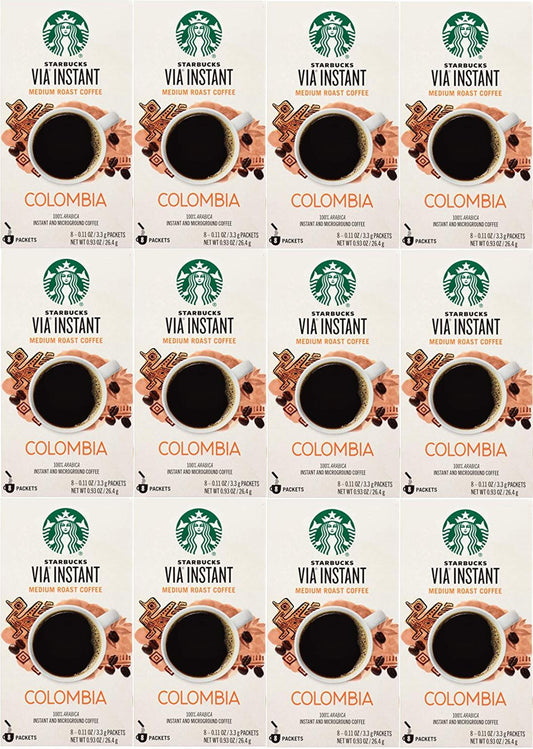 96 Count Starbucks VIA Colombia Coffee Best Before September 2020
