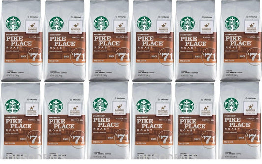 12 PACK Starbucks Pike Place Ground Coffee 12 oz BEST BEFORE September 2020