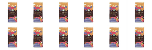 12 PACK Starbucks Kenya African Blend Coffee, Whole Bean Best Before May 2020