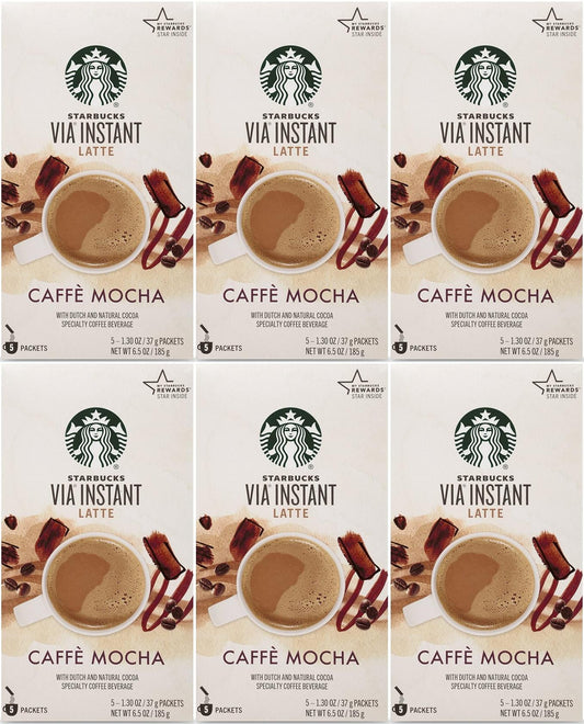30 VIA'S Starbucks VIA Instant Caffe Mocha Latte - Best Before August 2020