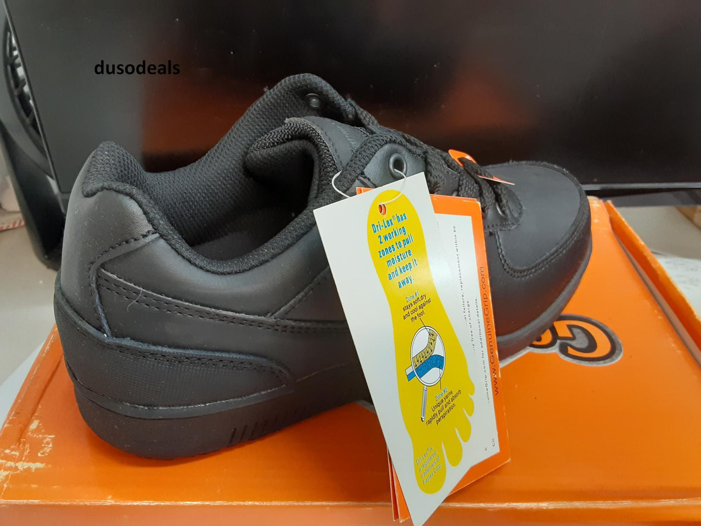 Genuine Grip Slip Resistant Footwear, '2010wide', Unisex sizes*, BLACK