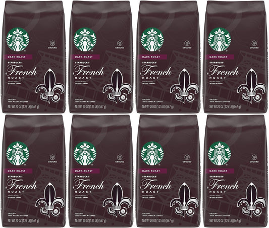 8 PACK 10 LBS Starbucks French Dark Roast Ground Best Before December 2020