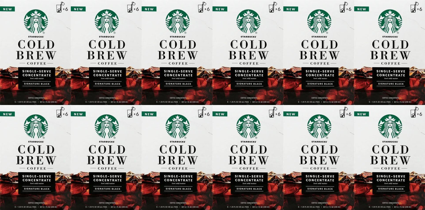 72 Starbucks Cold Brew Medium Roast Concentrate Black Best Before November 2020