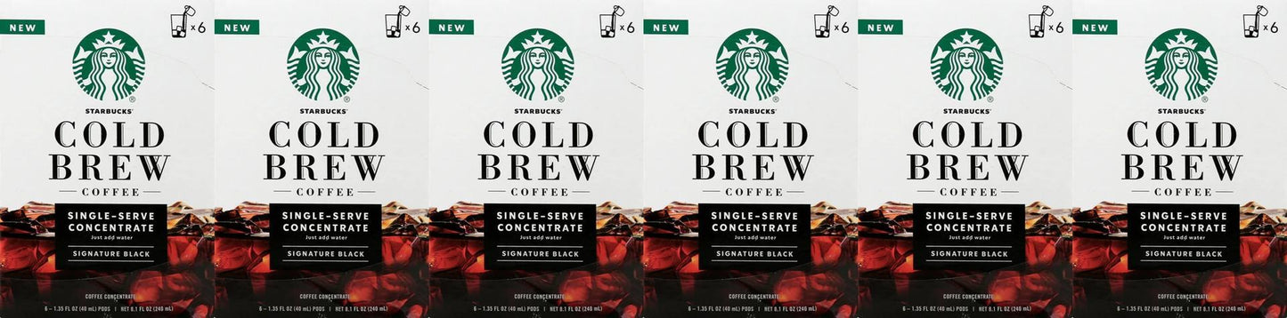 36 Starbucks Cold Brew Medium Roast Concentrate Black Best Before November 2020
