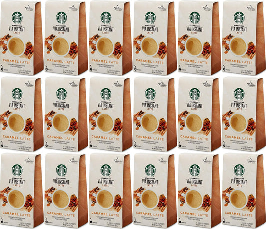 90 COUNT Starbucks via Caramel Latte Instant Coffee Flavor BBD 11/2020 HUGE LOT