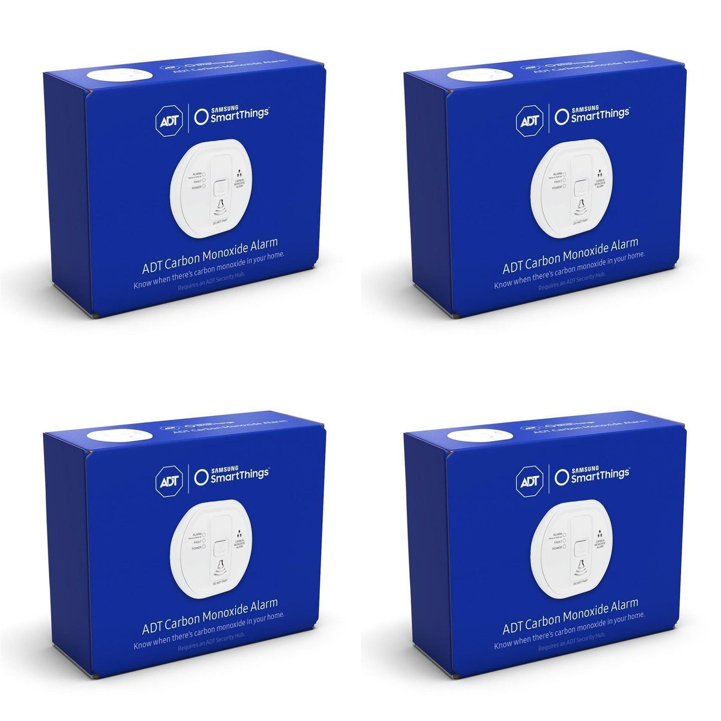4PACK Samsung SmartThings ADT Carbon Monoxide Alarm REQUIRES AN ADT SECURITY HUB