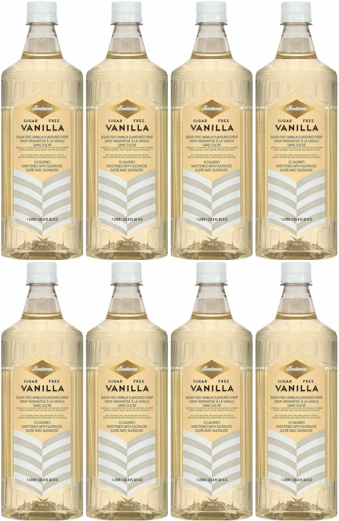 8-Pack Starbucks Vanilla Coffee Beverage Syrup 1 Liter Each Best Before 8/20