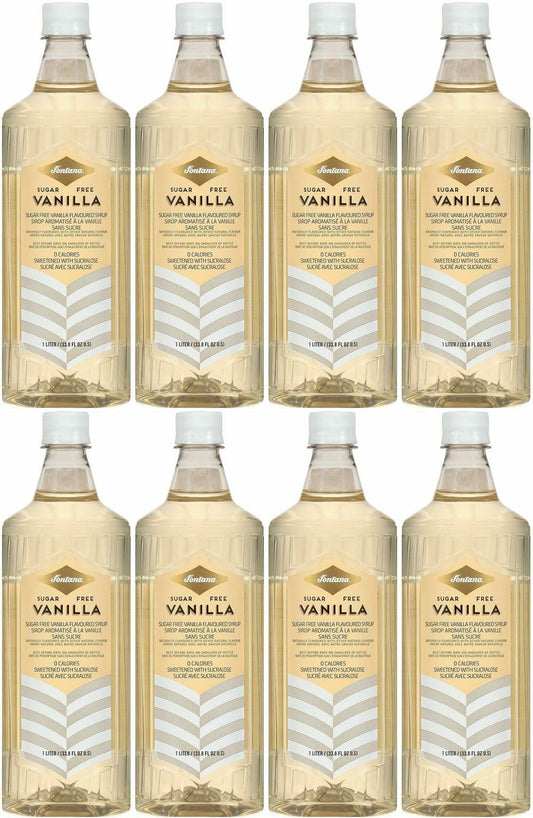 8-Pack Starbucks Vanilla Coffee Beverage Syrup 1 Liter Each Best Before 8/20