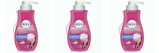 3 PACK Veet Gel Hair Remover Cream, Sensitive Formula, 13.5 oz