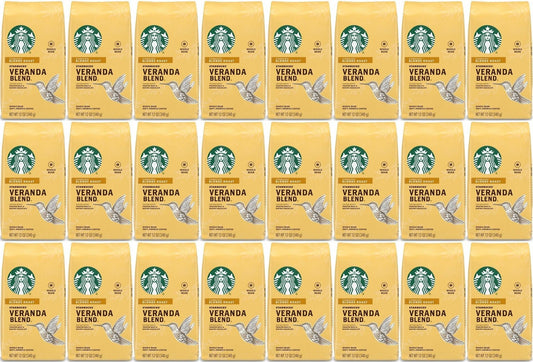 24 PACK Starbucks Veranda Blonde Roast Whole Bean Coffee Best Before July 2021
