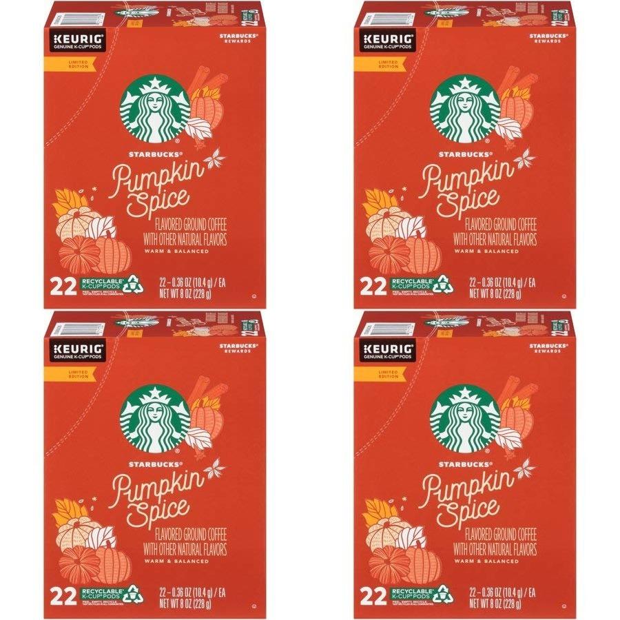 88 Count Starbucks Pumpkin Spice K Cups Coffee Pods Light Roast READ DESCRIPTION