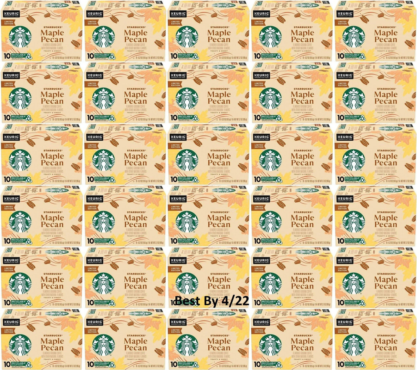 300 COUNT Starbucks Maple Pecan K-Cups Coffee Pods Coffee READ DESCRIPTION