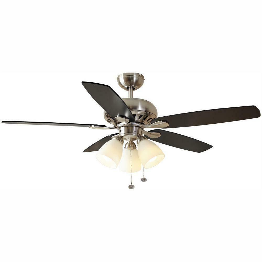 Ceiling Fan LED Light Kit 52 in. 5-Reversible Blade 3-Speed Three-Bulb