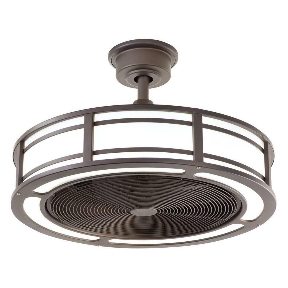 Home Decorators Ceiling Fan 23 in Rustic Bronze Outdoor 3-Blades LED Light Kit