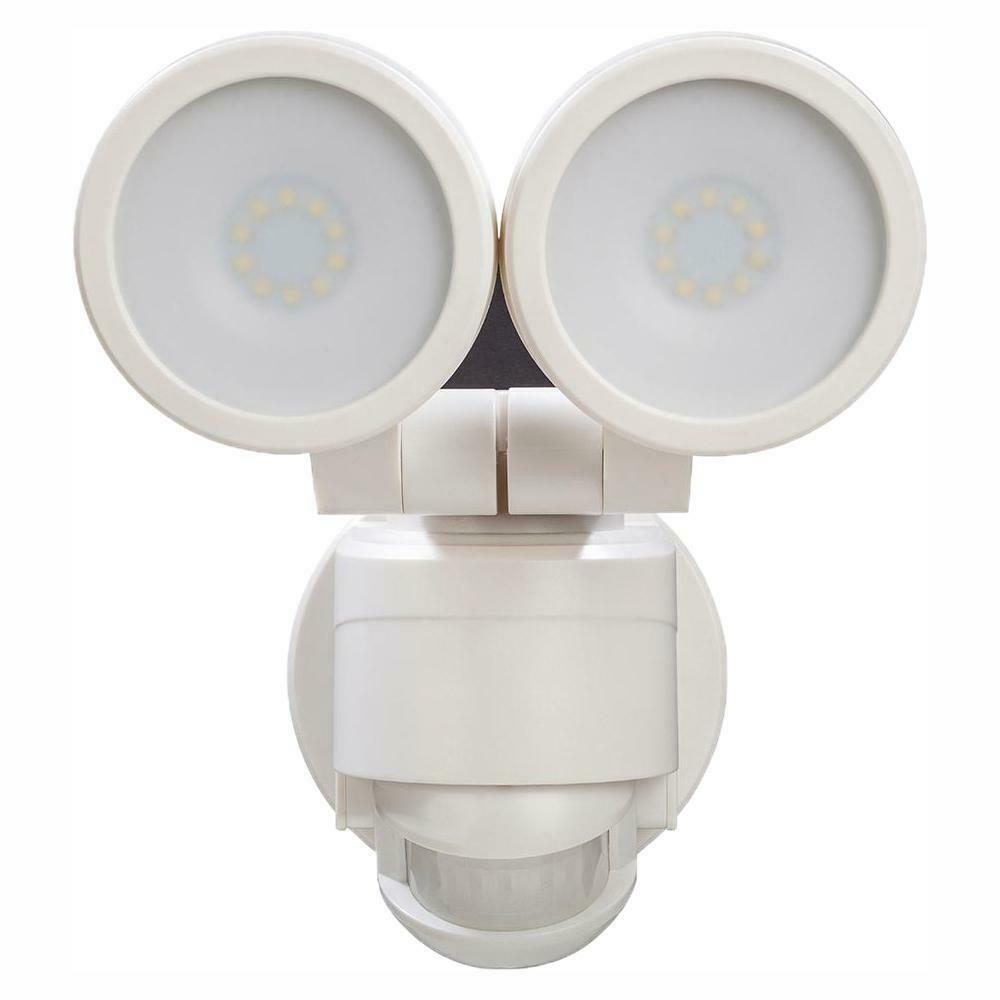 Defiant 180 Degree White Motion Activated Outdoor Flood Light, DFI-5852-WH