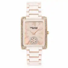 Anne Klein Ceramic Pink Rose Gold 12/2320lprg Women's Wristwatch NO BOX
